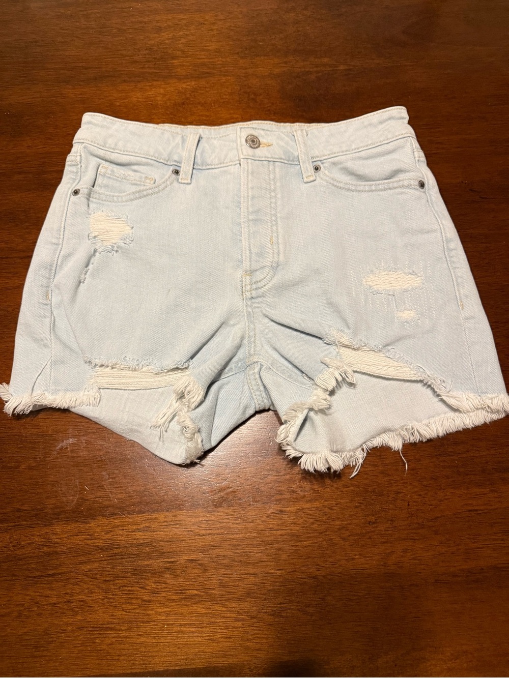 Old Navy Women’s Distressed Light Wash Denim Shorts
